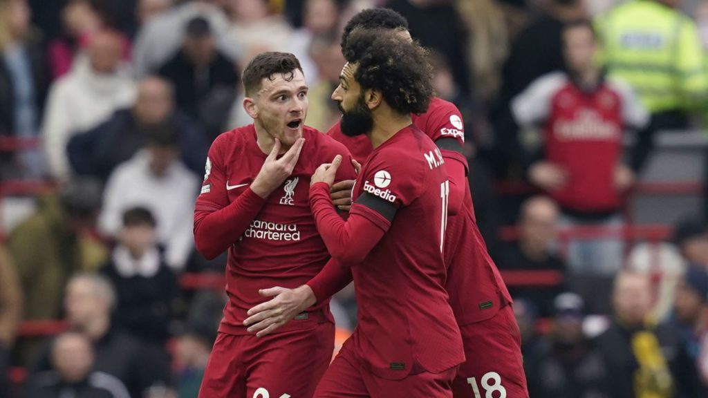 Assistant referee’s conduct questioned after allegedly elbowing Liverpool’s Robertson