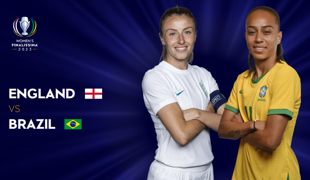 Inglaterra, campeona de Europa, recibirá a Brasil, campeona de la CONMEBOL, en fútbol femenino.