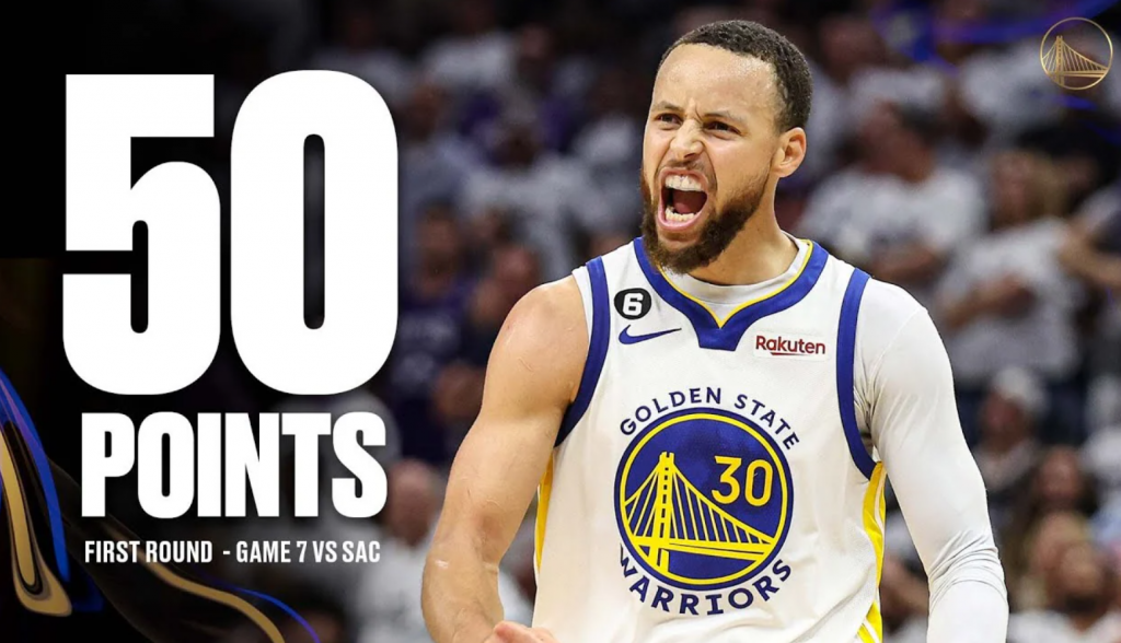 Os 50 pontos mais altos da carreira de Stephen Curry levam os Warriors à vitória