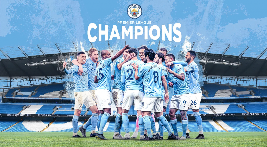 O Manchester City conquistou o terceiro título consecutivo da Premier League e está a dois jogos do tricampeonato histórico