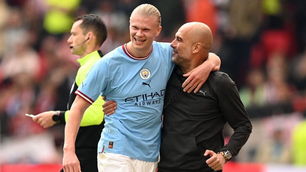 “Ele tem uma autoconfiança incrível”- Guardiola elogia o recordista Haaland
