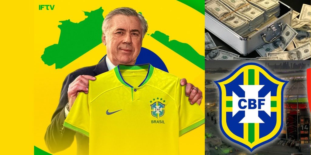 Carlo Ancelotti deve comandar a seleção brasileira em 2024, com acordo verbal firmado com a CBF