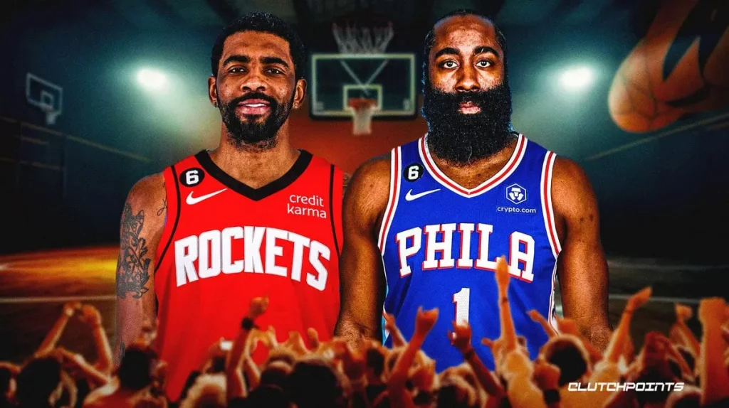 Rockets está de olho em uma possível busca por Kyrie Irving se James Harden continuar no Sixers