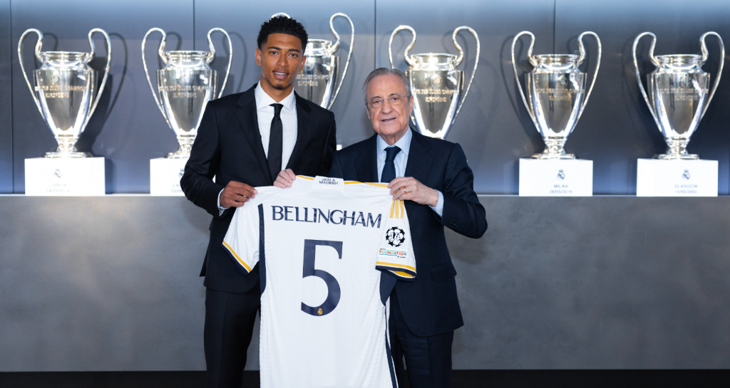 Jude Belligum é oficialmente um jogador do Real Madrid. O recém-chegado será apresentado no Santiago Bernabéu