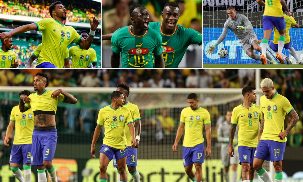 Senegal golea 4-2 a Brasil en un amistoso; Sadio Mané marca dos goles y Richarlison vuelve a pasar apuros