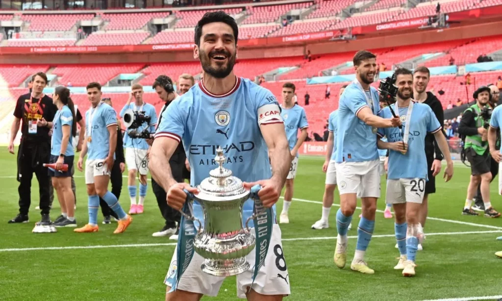Dois gols de Gundogan após passes de De Bruyne dão ao Man City a vitória na Copa da Inglaterra