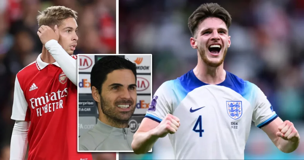 Emile Smith Rowe está entusiasmado con la campaña de contrataciones del Arsenal a medida que se acerca el fichaje de Declan Rice