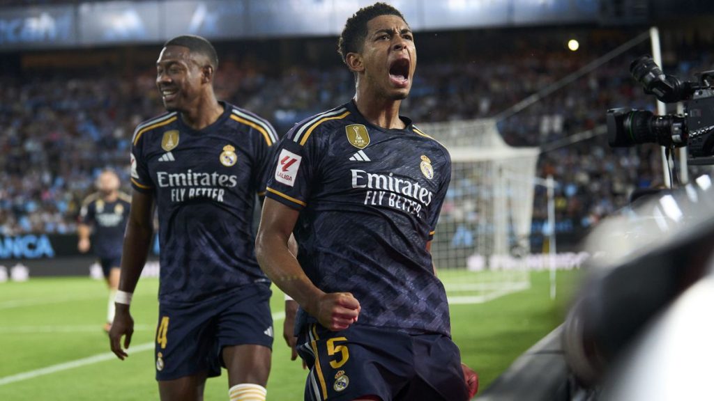 Jude Bellingham brilha e ajuda o Real Madrid a derrotar o animado Celta de Vigo por 1 a 0; Vinicius Jr. sofre lesão no tendão