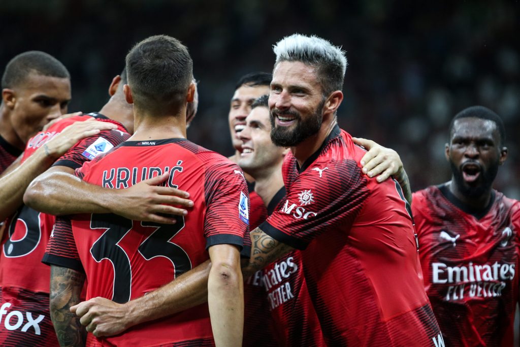 Serie A: Olivier Giroud scores twice as AC Milan temporarily take top spot after thrashing Torino 4-1