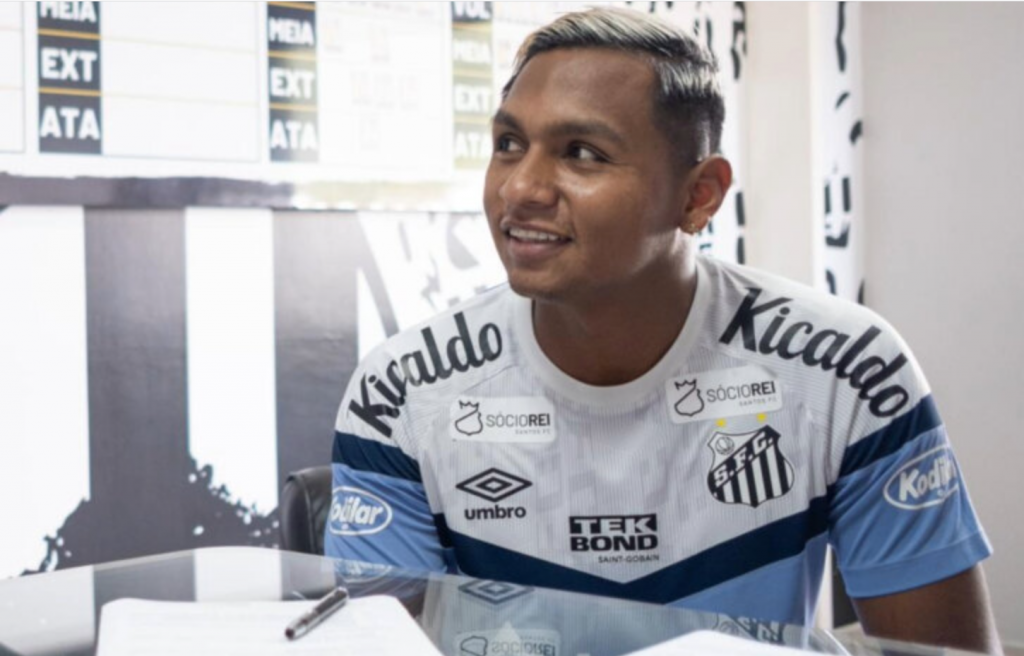 Santos contrata o atacante colombiano Alfredo Morelos por dois anos