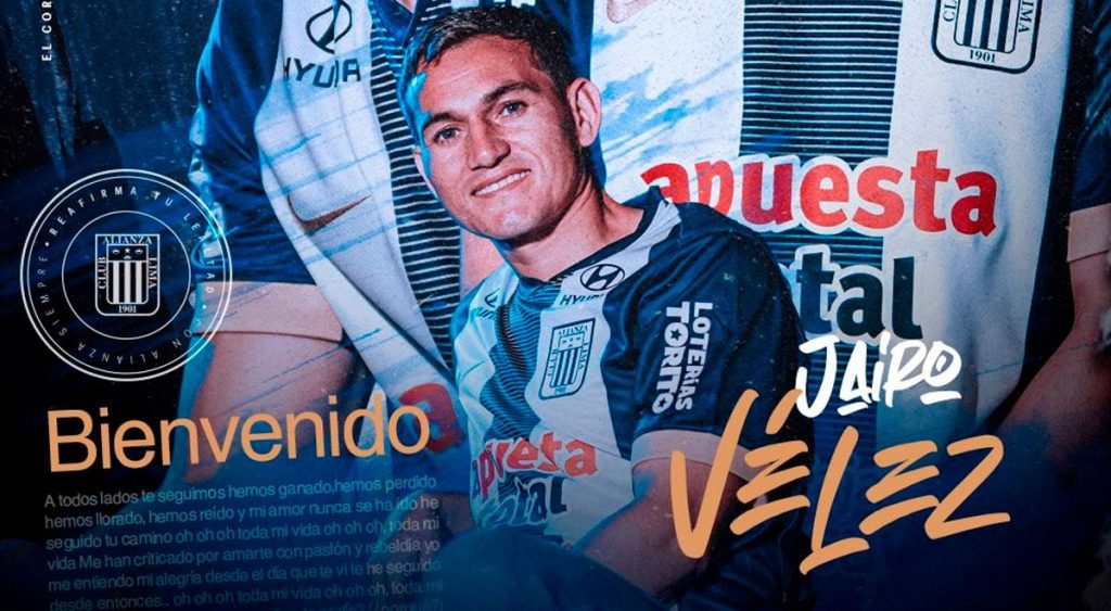 Alianza Lima presentó a Jairo Vélez como su flamante refuerzo: «A darlo todo»