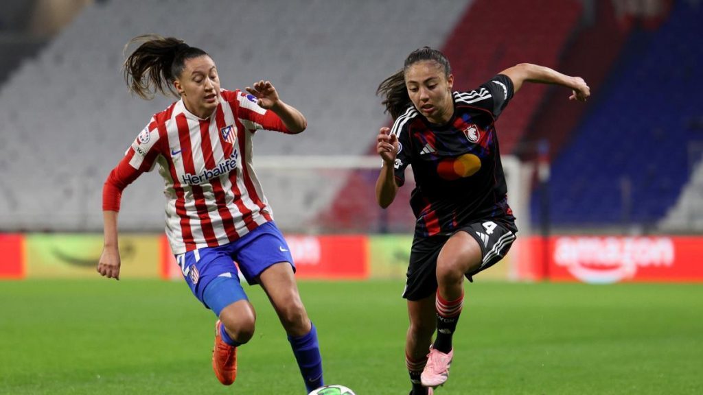 Las imágenes del OL-Atlético de Madrid de Champions