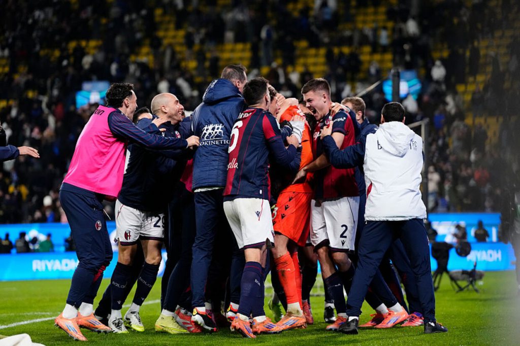 Bologna vence Inter nos pênaltis e enfrenta o Napoli na final da Supercopa da Itália