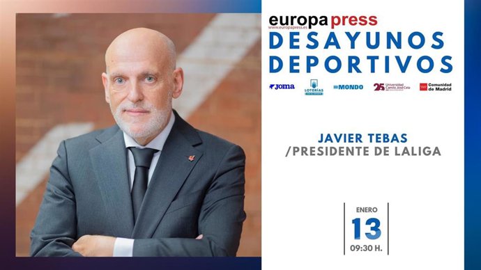 Javier Tebas afronta este martes los retos de LaLiga en los Desayunos Deportivos de EP
