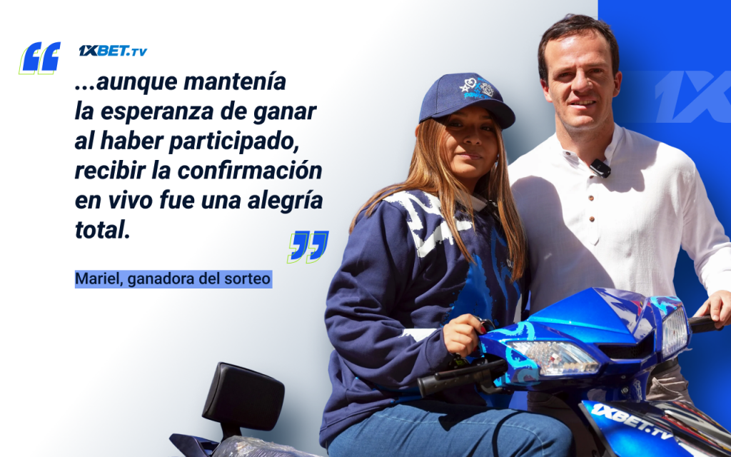 Conoce la historia de la afortunada ganadora de la promoción “Gana un moped con 1xBet.TV”